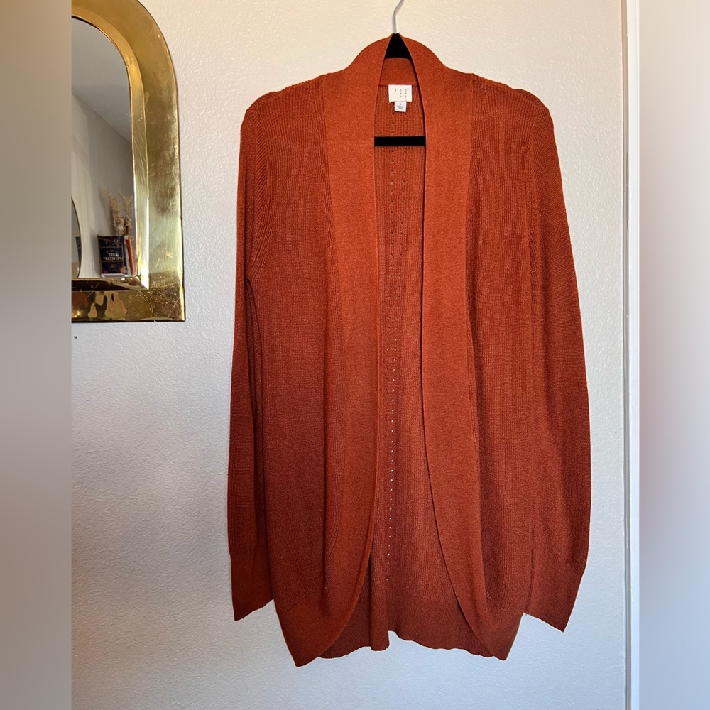 A New Day cardigan - burnt orange cozy cardigan